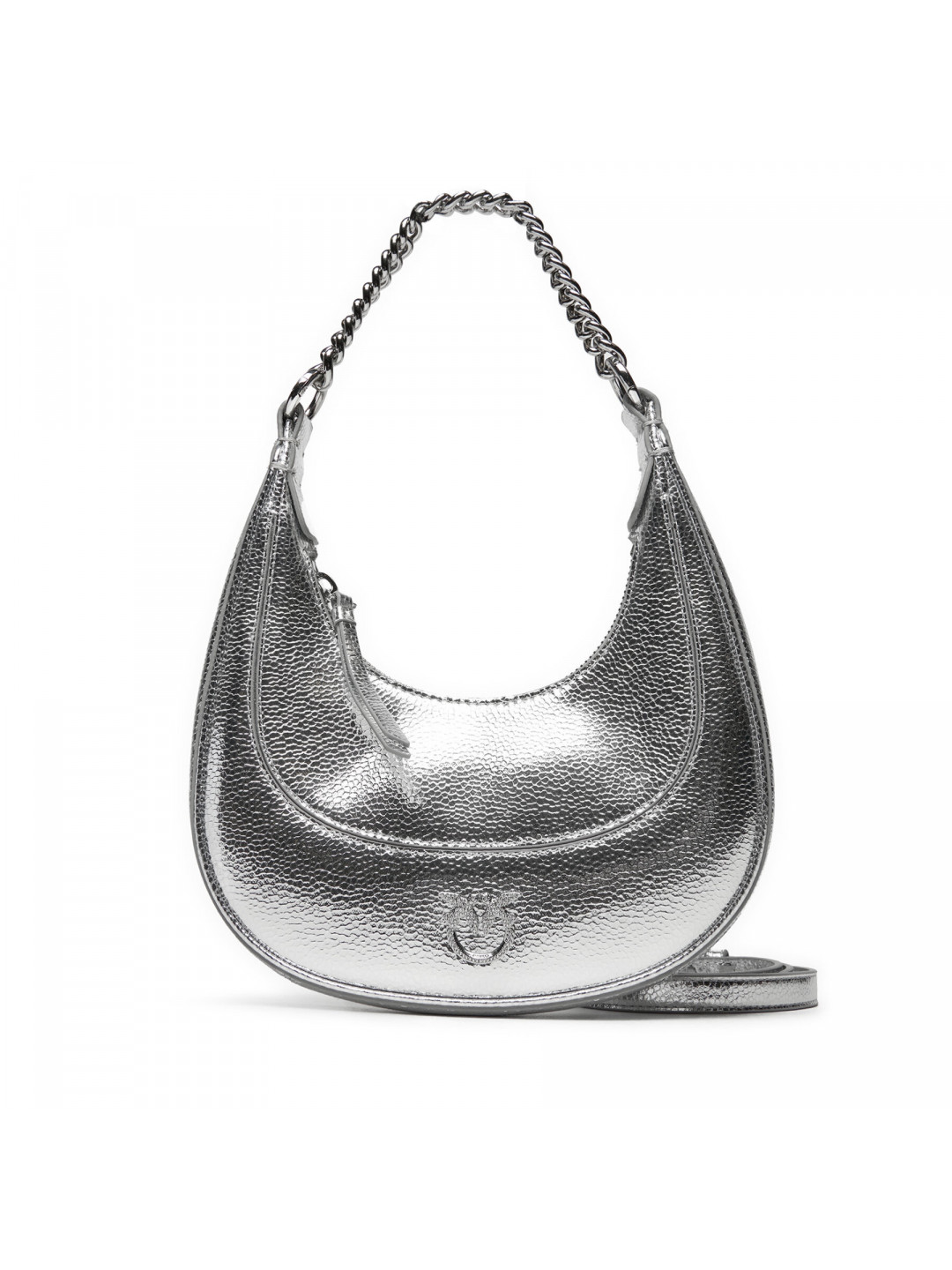 Kabelka PINKO Brioche Hobo Mini AI 24-25 PLTT 101433 A204 Stříbrná